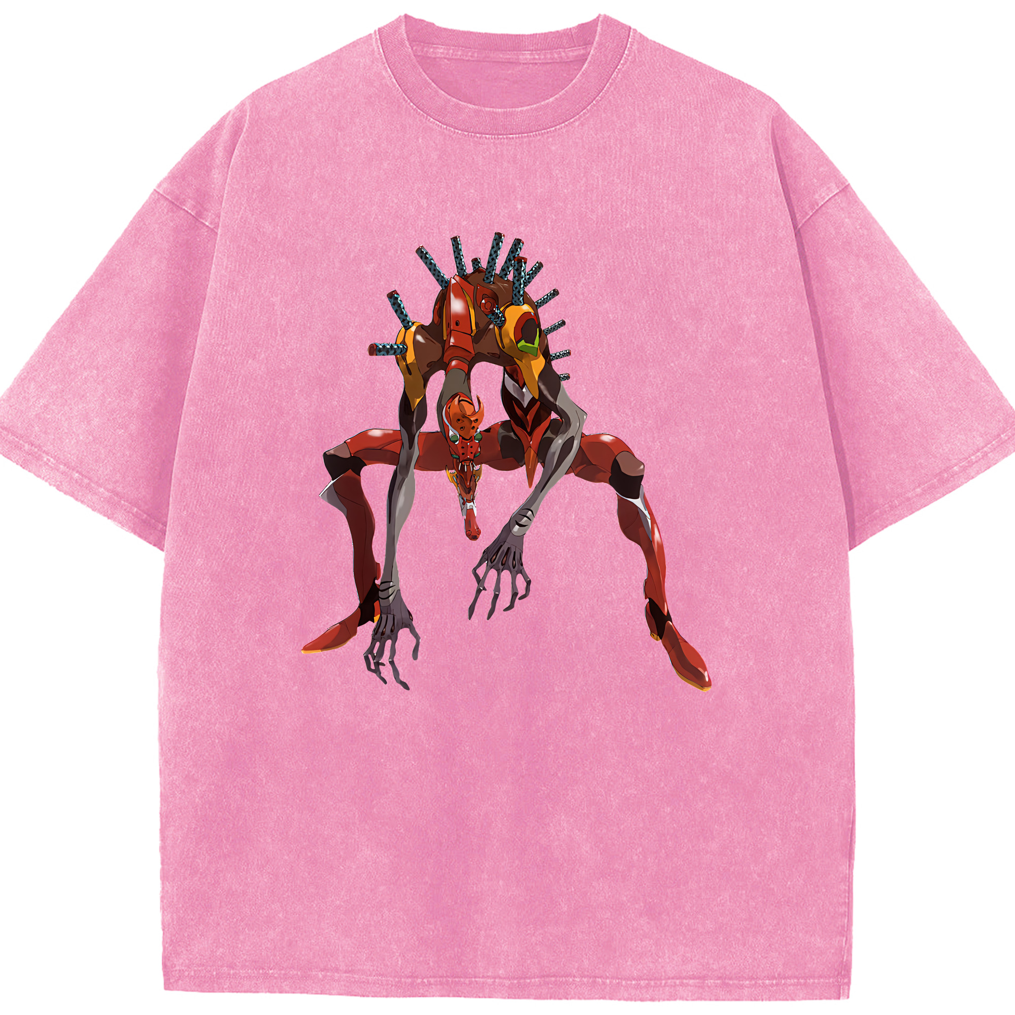 （画像用） EVA 新世紀エヴァンゲリオン 綿100% ヴィンテージ風 半袖Tシャツ（フロントプリント）